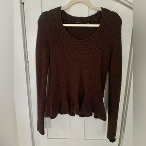 MODA International Brown Sweater Medium